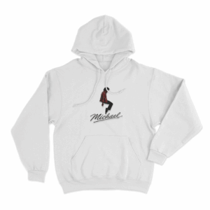 Michael Dance Silhouette Unisex Hoodie White