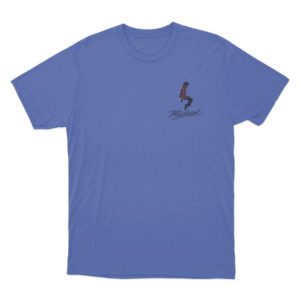 Michael Dance Silhouette Unisex T Shirt Blue