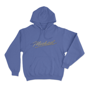 Michael Signature Unisex Hoodie Blue