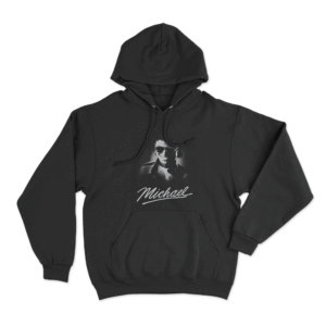 Michael Vintage Portrait Unisex Hoodie Black